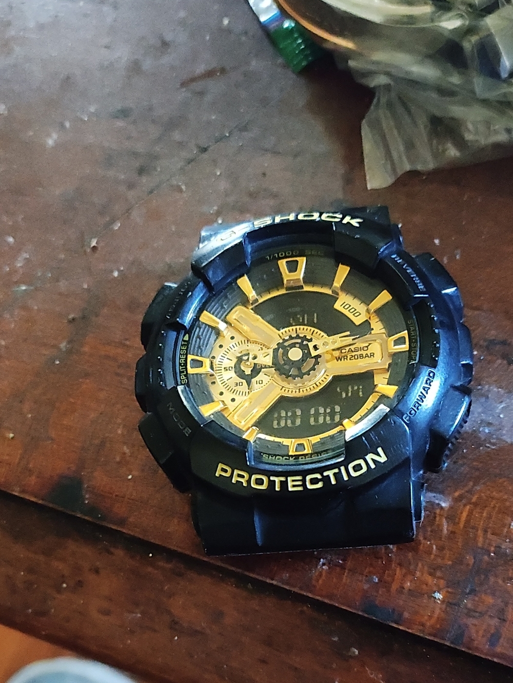 Casio Black and Yellow Sport Digital-Analog Watch